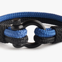 Mens Rope Bracelet - Stainless Steel Black Shackle, Extremely Durable and Scratch Resistant Waterproof Paracord, Handmade, Nautical Wristband for Men