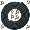 YAMAKATO 10 Feet 3/16 Inch ID Fuel Line for Kawasaki Kohler Briggs & Stratton Honda Predator Champion Generac Small Engines Mini Bike ATV Generator w/ 20 Clamps