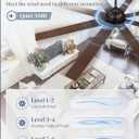 72 Inch Ceiling Fan no Light, Black Ceiling Fan with Remote, 6-Speeds, Quiet Reversible DC Motor, Industrial Ceiling Fans without Lights for Living Room, Garage, Patio, Indoor/Outdoor Use
