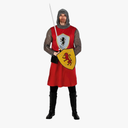 fun shack Medieval Knight Costume for Men, Adult Knight Outfit, Historical Dress Up, Renaissance Costume for Parties Size XL