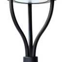 Led Post Top Light 60W Circular, DLC/ETL Listed LED Street Area Post Top, Outdoor IP65 Waterproof, Pathway Pole Yard Light Fixture (60W)