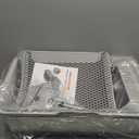 Large Stainless Steel Cat Litter Box, Enclosed Litter Box for Multiple Cats, Spacious and Easy to Maintain, Sturdy Metal Construction with Upper Cover, Litter Pad, Shovel and Footboard (Silver Gray)