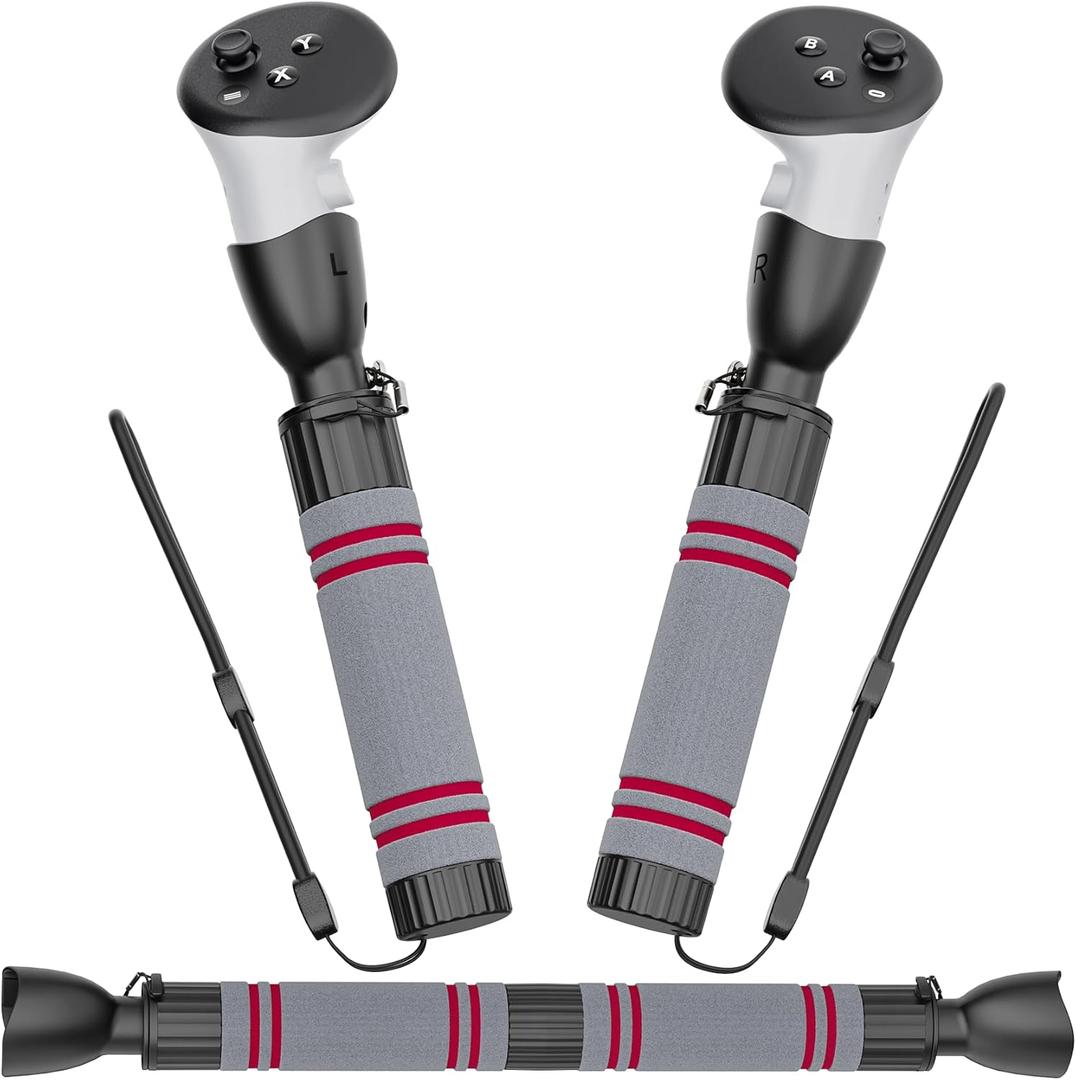 Handle Accessories for Meta Quest 3, TanReginal Gorilla Tag Long Arms for Meta Quest 3S Controller, Dual Handles Extension VR Sticks Compatible with Oculus Quest 3 for Beat Saber More Games