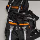 ATV Fender Bag Waterproof, Detachable ATV Rear Storage Bags with Drink Holder & Cooler Compatible with Sportsman Polaris Scrambler Grizzly Kingquad Cfmoto FourTrax, Black & Orange