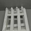 RUODON 12 Pack Thick Christmas Tree Fences White Wooden Picket Fences Tree Fence Border Decoration for Xmas Wedding Party Decor Garden Home, 15.7 x 12 Inches