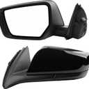 Dasbecan Left Driver Side Mirror Compatible with Chevrolet Chevy Impala 2014-2019 Manual Folding Power Glass Non-Heated Black 3Pins Replaces 22936946