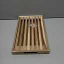 Bread Cutting Board with Crumb Catcher Tray Wooden Holder Bread Tray for Serving Bread Slicers for Homemade Bread Cutting Boards for Kitchen with Holder