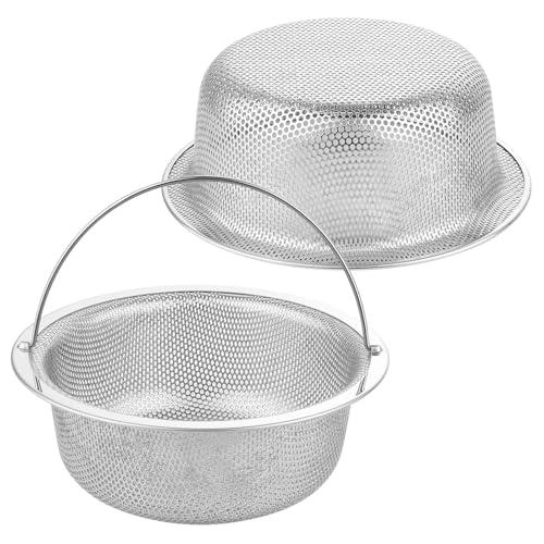 haodex Kitchen Sink Strainer Stainless Steel with Handle (2, Outer Diameter: 5.59 in;Depth: 2.09 in)