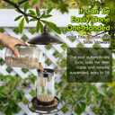 Pack of 2 - Metal Roof Bird Feeder for Backyard Birds, Bronze.