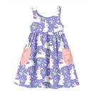 4t 3t Girls Easter Dresses Summer Sleeveless Purple Bunny Cute Dress Little Girls Pocket Dress 3-4 Years