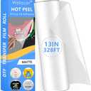 Welacer DTF Transfer Film Roll 13 Inch x 328 FT for Sublimation Double-Side Matte Clear Pretreat Sheets, PET Heat Transfer Paper for Inkjet Printer Direct Print on T Shirts Textile