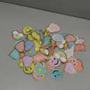 Hanaive 80 Pcs Chenille Letter Patches Self Adhesive Iron on Patch 3D Cute Embroidered Rainbow Smile Face Heart Applique Sewing Badges Patch for Fabric Clothing Jacket DIY(Pastel,Cute)