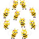 Outus 40 Pieces Bee Cutouts for Bulletin Board Bee Classroom Decorations Name Tags Labels Paper Cutouts with Glue for Teacher Student Back to School Party Supplies Baby Shower Home Decor, 10 Designs