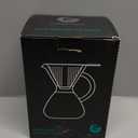 Coffee Gator Pour Over Coffee Maker - 27oz High Heat Borosilicate Glass with Reusable Stainless Steel Filter, Drip Coffee Brewer Dripper Set Carafe, 800ml Clear