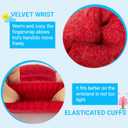 Women's Winter Mittens for Adult Ladies Soft Knitted Gloves Thick Crochet Mittens Cold Weather Accessory(S/M) (Red, M)