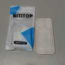 NITITOP Compatible with iPhone 16 Pro Max Case with Card Holder Clear Cute Bow Ribbon for Women Girls Colorful Frame Soft TPU Wallet Shockproof Protective Cover - Light Pink