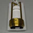 Portable Metal Table Lamp for Indoor/Outdoor ,Rechargeable Cordless LED Lamp, 3-Colour Infinitely Dimming Battery Powered Small Desk Lamp, Restaurant/Bedroom/Bar/Coffee Shop/Camping Light (Gold)