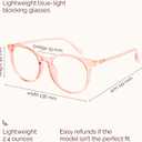 Gaoye 2 Pack Blue Light Blocking Glasses, Retro Round Eyewear Frame Anti Eyestrain Computer Glasses for Women Men - GY1688 (Pink+Tea Leopard)