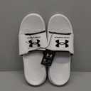 Under Armour Men's Ignite Select Slide Sandal (16, (100) White/White/Black)