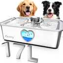 Kastty 4.5Gal/17L Stainless Steel Dog Water Fountain for Pets, Inside, FS87