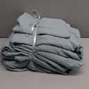 Amazon Basics Brushed Microfiber Sheet Set, Extra Soft with Natural Texture, 4-Piece, Twin XL, Blue