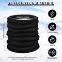 Chalier Infinity Scarf Winter Double-Layer Neck Warmer Knit Fleece Lined Circle Loop Scarves