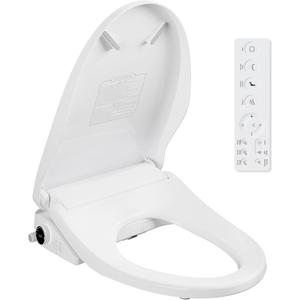 UCALAFEE Electric Bidet Seat Elongated White, Heated Seat with Endless Warm Water & Warm Air Dryer, Self-Cleaning Nozzle with Clean Plus Technology for Enhanced Hygiene