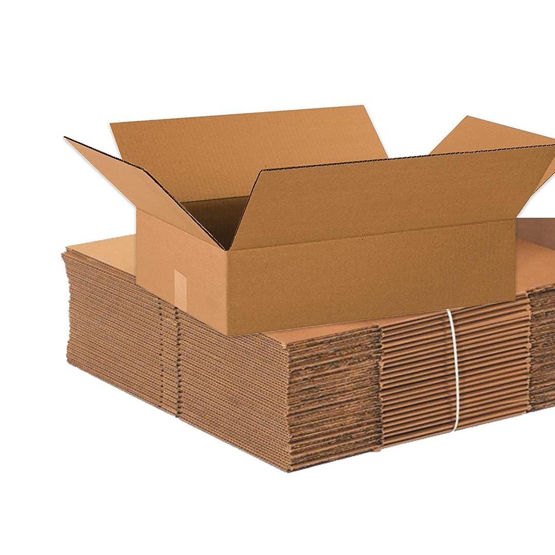 BOX USA Shipping Boxes Medium 20"L x 14"W x 4"H 25-Pack, Cardboard Box for Shipping, Moving, Mailing, Packing, Packaging and Storage