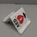 GicnKeuz AED Sign for Wall, 8" x 6" AED Signs with Symbol, Two-Sided Acrylic V-Signs for Business or Office or Home or Wall Dcor, Including Screws, Easy to Install (2 Pack)