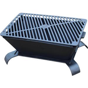 King Kooker Cast Iron Charcoal Grill 18" x 12" Cooking Area, 8.5" Grill Height