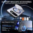 Magnetic for Google Pixel 9a Case with Stand (Compatible with MagSafe)(Military Grade Drop Protection) Slim Translucent Matte Shockproof with Invisible Kickstand Phone Case, Black