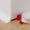 19.6' Flexible Quarter Round Molding, Peel and Stick Shoe Molding Baseboard,Selfadhesive Corner Trim for Wall Floor Edge, Bendable Rubber Trim for Stair,Countertop,Backsplash, Bathroom Bathtub (White)