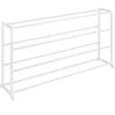Whitmor 4 Tier 20 Pair Floor Shoe Rack - White