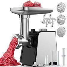 Oaomi Electric Meat Grinder & Sausage Stuffer - Mincer Machine with Tool 2 Blade And 3 Plates, 3 Tubes & Kubbe Kit Tool for Home Kitchen Use012451V