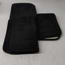 Bathroom Rugs Set Memory Foam Bath Rugs Non-Slip Bath Mat Set 3 Piece,Washable Bathroom Mats,Absorbent Shaggy Rugs Super Soft U-Shaped Toilet Rug,Bahroom Carpets for Bathroom,Tub,ShowerBlack