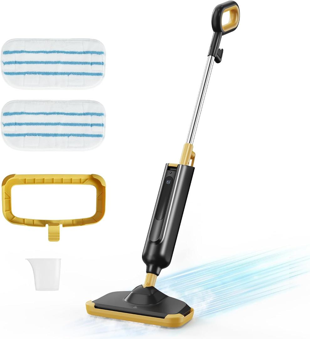Steam Mop for Floor Cleaning with 2 Washable Pad, 30s Quick-Heating, Lightweight Floor Steamer Cleaner Mop for Hardwood, Tile, Laminate Floors，Carpet