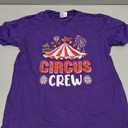 Circus Crew Funny Circus Staff Costume Circus Theme Party T-Shirt (Purple, S)