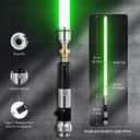 DAMIENSABER Upgrade Xenopixel 3.0 Light Saber, Smooth Swing Sensitive Motion Control Light Sabers with 34 Sound Fonts Infinite Color Changing, Obiwan Light Sabers for Adults Metal Hilt, 36 inches