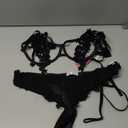 Avidlove Sexy Underwire Push Up Lingerie for Women Flower Bra Set 3 Piece Lingerie with Removable Choker 2XL