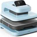 HTVRONT Auto Heat Press 2 - Heat Press Machine for T Shirts with Adjustable Pressure & Higher Heating Height, Heats Up Fast & Evenly Heat Press 15x15 for HTV, Sublimation, Heat Transfer Projects (Bubble Blue)