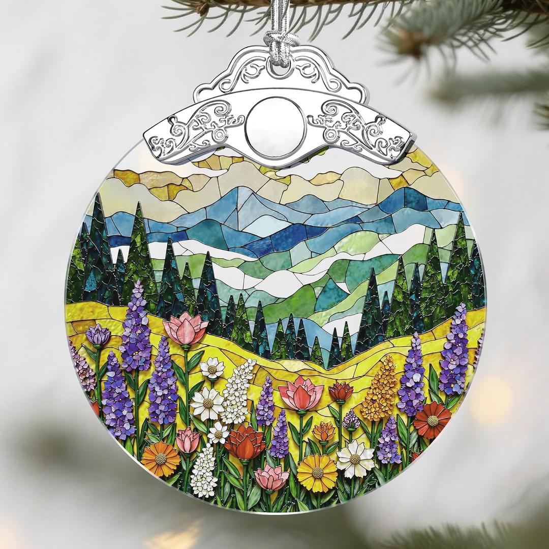 Mountain Wildflower Christmas Ornaments: Christmas Tree Ornaments, Holiday Decor for Nature Lover, Stocking Stuffers, Gift Ideas, Xmas Gifts & Gifts for Mom