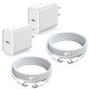 iPhone 17 16 Charger Fast Charging, Apple iPhone USB C Fast Charger Block, 2Pack, 6FT Type C USB C to C Woven Cable Cord for iPhone 17/17 Pro Max/17 Pro/Air/16 Pro Max/16 Pro/15 Pro Max, iPad Pro/Air/Mini