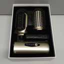 Cordless Hair Straightener Brush, 2 in 1 Curling & Straightening Brush with 200 Million Negative Ions, Mini Travel Hot Straightener Comb for Women, Fast Heating & Dual Voltage