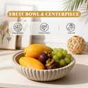 10 Inch Resin Fruit Bowl Handmade Decorative Bowl for Kitchen, Entryway Bowl for Keys & Mail, Countertop Centerpiece for Dining Table Home Decor