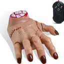 Wednesday Thing Hand Toy  RC Crawling Hand with Lights, Music & Moving Fingers, Life Size Remote Control Halloween Animatronic Decorations (Nude)
