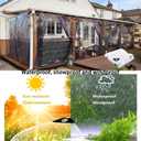 Clear Vinyl Tarp with Grommets, PVC Clear Tarp 14 Mil Thick, Protects Against Water, Uv-Ray, Tear, Waterproof Transparent Cover for Patio and Outdoor Spaces (810)