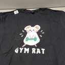 Gym Rat Cute Humorous Exercise Fun Fitness Training Art Wear T-Shirt Men Size Small