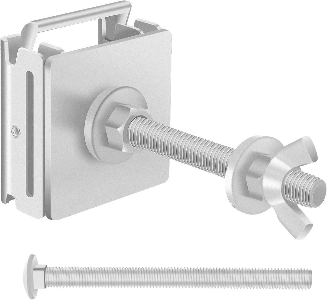 E-Track Spare Tire Mount Holder, Silver Upgraded E Track Double Fittings Spare Wheel Carrier for Enclosed Trailers, Garages, Trucks, Warehouses and Semis, Etrack Rail Accessories for E Track System (Silver-1 Pack)