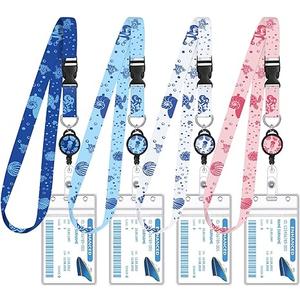 4 Pack Cruise Lanyard for Ship Cards Detachable Lanyards with Waterproof ID Badge Holders, Ocean Creature 2026 Cruise Essentials Accessories