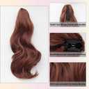 DAXSRXI Claw Clip Ponytail Extension, Clip in Ponytail, 14 Inch, 30B | Copper Brown, Ponytail Extension, Pony Tails Hair Extensions, Hair Ponytail Extension